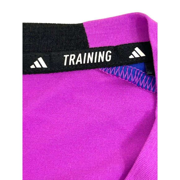 Adidas Men’s Training Tank Top Purple Blue S Logo Slim Activewear Gym Workout - Picture 7 of 15